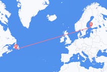 从 圣皮埃尔和密克隆群岛出发地 圣皮埃尔目的地 芬兰图尔库的航班