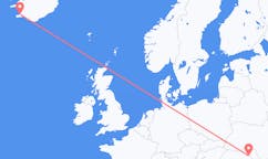 航班从冰岛雷克雅维克市到雅西市，罗马尼亚塞尔