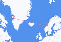 Flug frá Þrándheimi, Noregi til Ilulissat, Grænlandi
