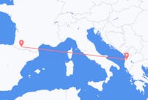 Flyrejser fra Lourdes til Tirana