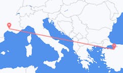 Loty z miasta Bursa do miasta Nîmes