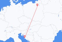 Flyrejser fra Szymany, Szczytno Amt, Polen til Zadar, Kroatien