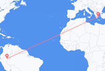 Flyg från Iquitos, Peru till Aten, Grekland