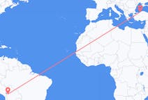 Flyreiser fra La Paz, Bolivia til Zonguldak, Tyrkia