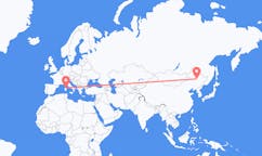 Flyreiser fra Daqing, Kina til Olbia, Italia