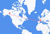 Flyreiser fra Whitehorse, Canada til Barcelona, Spania