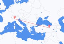 Flights from Erzincan to Milan