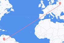 Flyreiser fra Mitú, Colombia til Minsk, Hviterussland