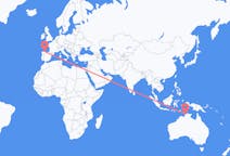 Flyreiser fra Darwin, til Santiago del Monte