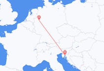 Flyg från Rijeka, Kroatien till Dortmund, Tyskland