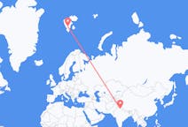 Flyrejser fra Dehradun, Indien til Svalbard, Svalbard og Jan Mayen