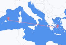 Flights from Syros, Greece to Menorca, Spain