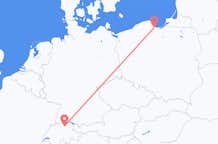 Flyreiser fra Gdansk, Polen til Zürich, Sveits