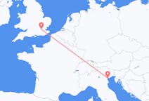 Flyrejser fra London, England til Venedig, Italien