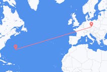 Flyreiser fra Bermuda, Storbritannia til Praha, Tsjekkia