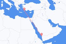 Flights from Jizan, Saudi Arabia to Rhodes, Greece