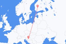 Flug frá Zagreb, Króatíu til Tampere, Finnlandi