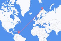 Flyreiser fra St George's, Grenada til Lakselv, Norge