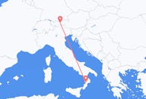 イタリアのから ラメーツィア・テルメ、オーストリアのへ インスブルックフライト