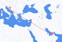Vluchten van Abu Dhabi naar Split