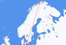 スウェーデンのマルメから、ノルウェーのアルタまでのフライト