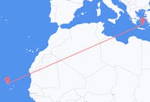 Flyg från São Vicente, Kap Verde till Santorini, Grekland