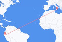Flyreiser fra Jaen, Peru til Catania, Italia