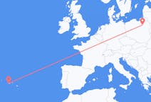 Flights from Szymany, Szczytno County, Poland to Horta, Azores, Portugal
