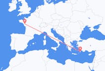 Flights from Nantes, France to Rhodes, Greece
