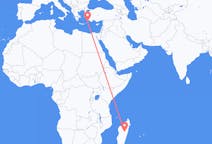 Flyg från Antananarivo, Madagaskar till Rhodes, England, Grekland