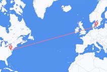 Flights from Washington, D. C. , the United States to Copenhagen, Denmark