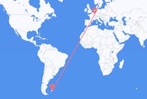 Flyrejser fra Mount Pleasant, Falklandsøerne til Metz, Frankrig