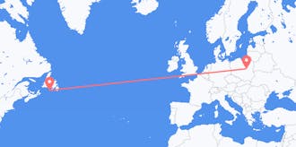Flights from St. Pierre & Miquelon to Poland