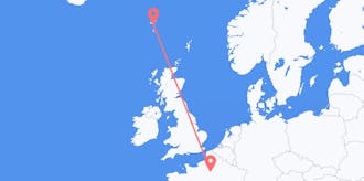 Flights from Faroe Islands to France
