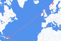 出发地 多米尼加共和国出发地 聖多明哥目的地 挪威Roros的航班