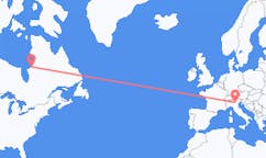 Flyreiser fra Kuujjuarapik, Canada til Verona, Italia