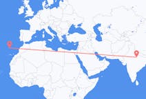 出发地 印度坎普尔目的地 葡萄牙丰沙尔的航班