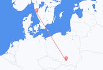 Flights from Kraków in Poland to Gothenburg in Sweden