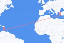 Flights from Aruba to Rhodes