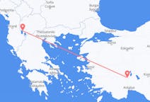 Рейсы из города Охрид в город Ыспарта