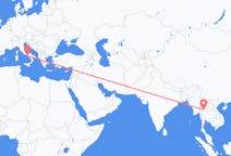 Flyrejser fra Lampang-provinsen, Thailand til Napoli, Italien