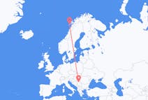 Flyg från Belgrad, Serbien till Leknes, Norge