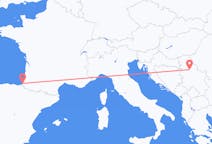 Flyg från Belgrad, Serbien till Biarritz, Frankrike