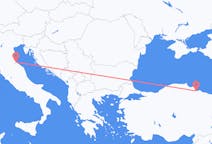 出发地 土耳其三生目的地 意大利里米尼的航班