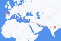 出发地 印度賴布爾目的地 西班牙圣地亚哥 － 德孔波斯特拉的航班