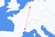 Flyg från Nîmes, Frankrike till Düsseldorf, Tyskland