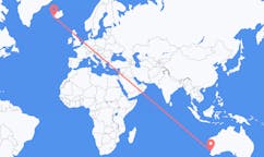 Vluchten van Perth, Australië naar Reykjavík, IJsland