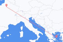 Vluchten van Skyros, Griekenland naar Parijs, Frankrijk