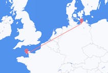 Flyrejser fra Sankt Helier, Jersey til Rostock, Tyskland