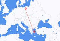 Flights from Syros, Greece to Poznań, Poland